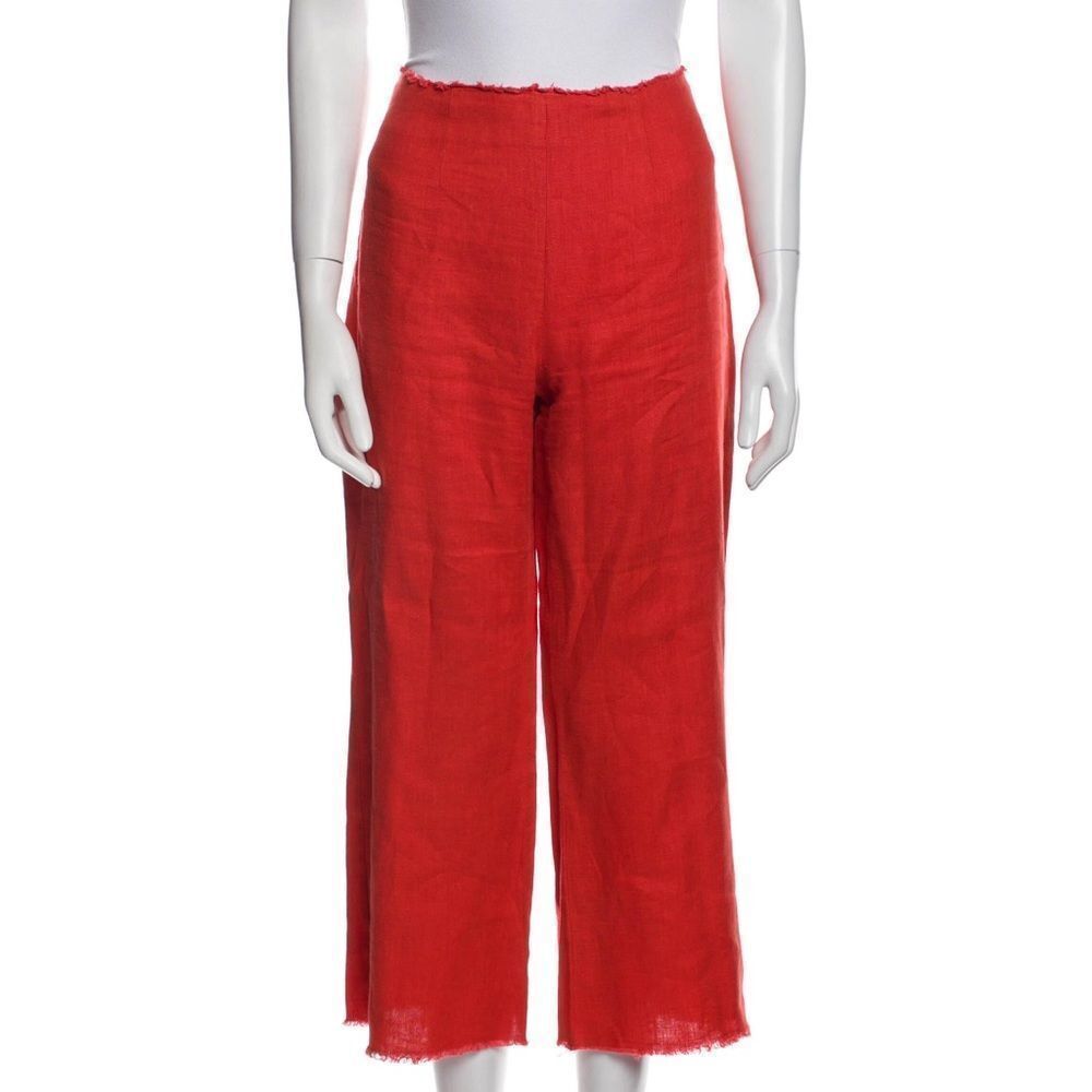 Reformation Women's Red Wide Leg Pants size 2